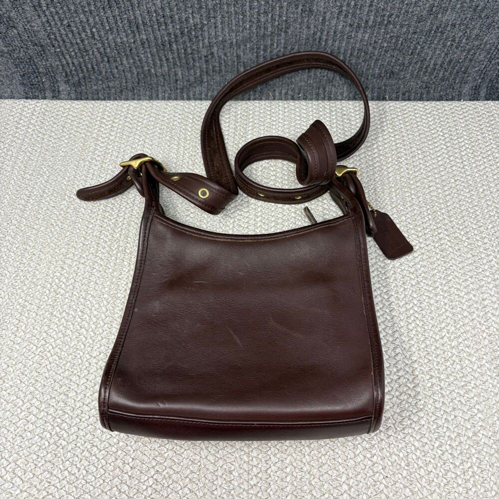 Vintage Coach Legacy Small Zip Crossbody Bag Leather Mahogany Brown 9997
